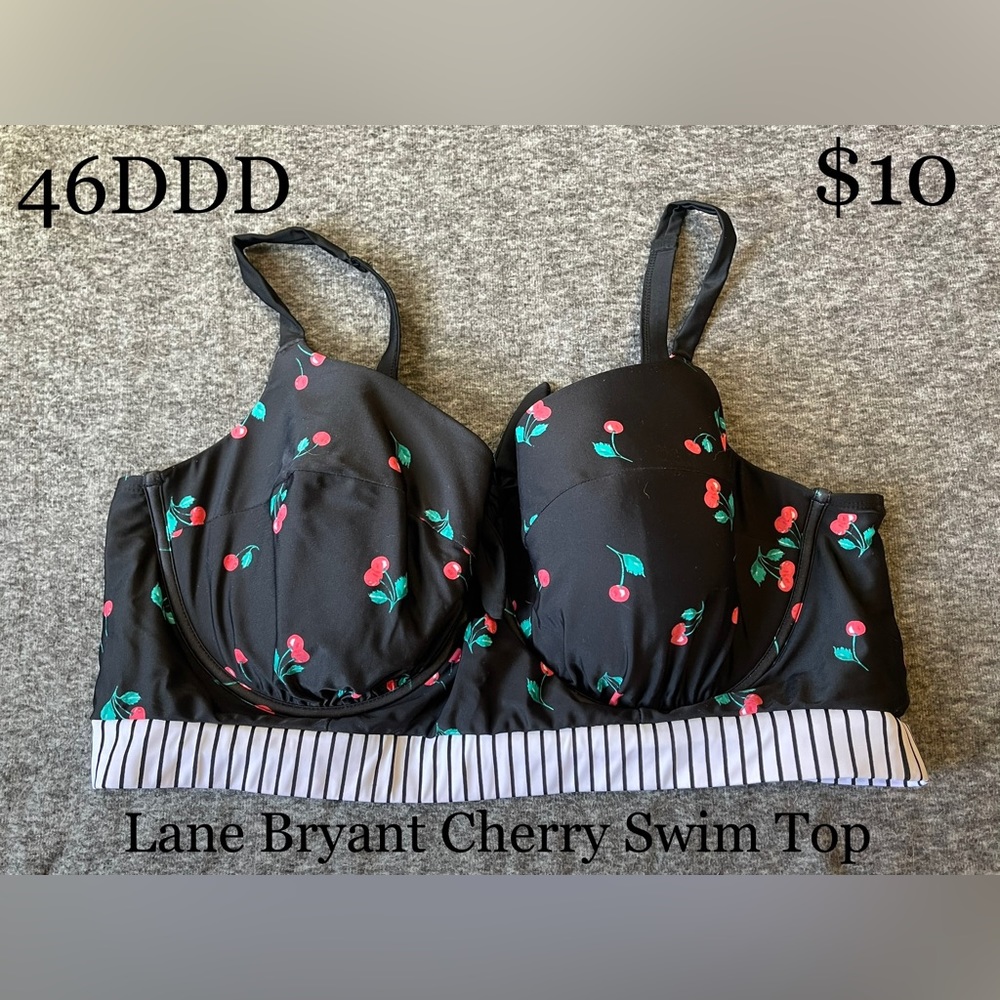 Lane Bryant Cherry Swim Top
